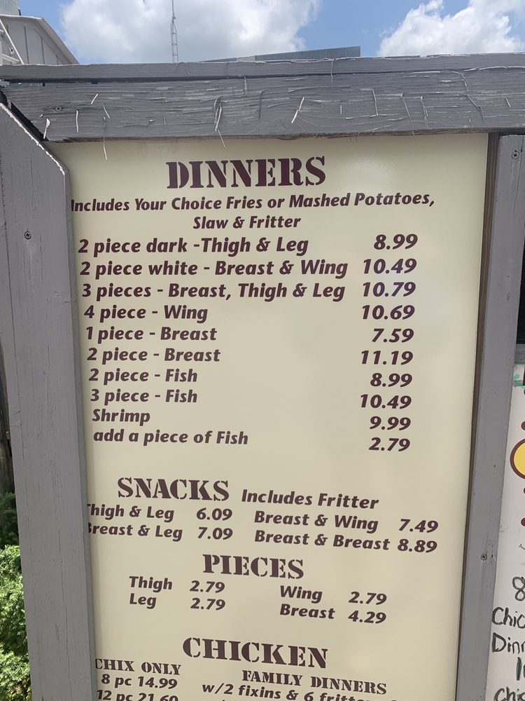 Fryer's Chicken Menu - Image 1