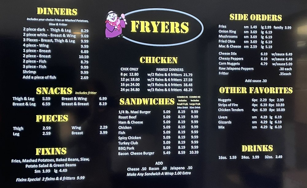 Fryer's Chicken Menu - Image 3